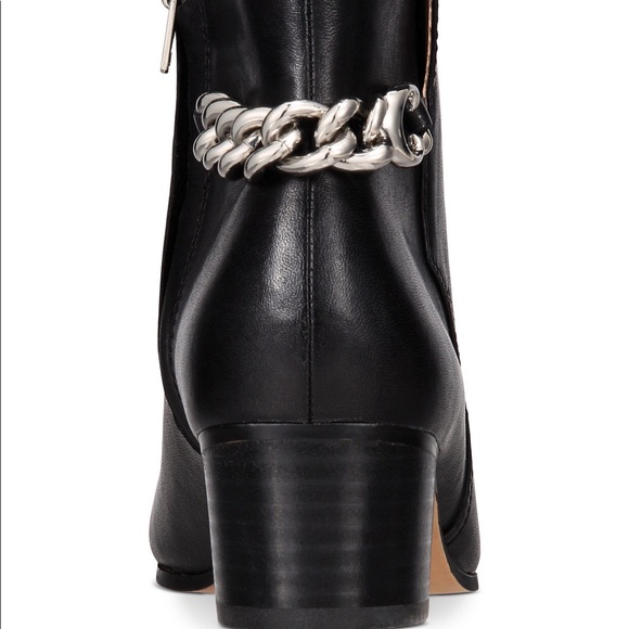 Coach Black Leather C Chain Booties. NEW - Picture 3 of 5